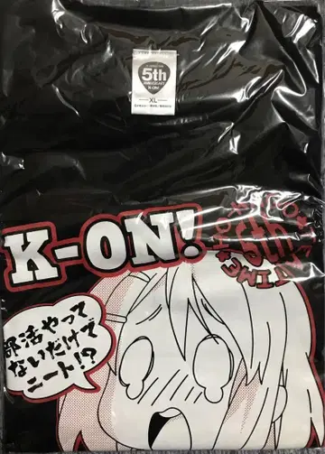 케이온! 5주년 기념 히라사와 유이 T셔츠 XL 사이즈