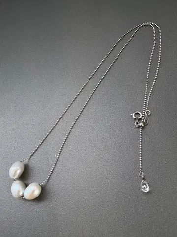 agete silver pearl necklace [ No.824 ]