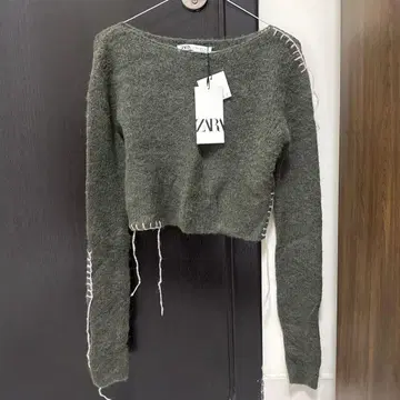 ZARA 크롭 니트 미사용 새상품 택 포함