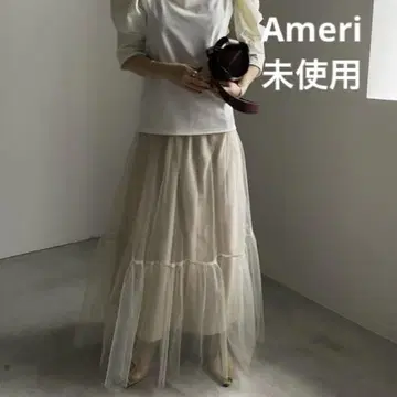 미사용 Ameri MEDI CORSET VOLUME TULLE SKIRT