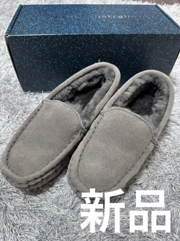 미사용 자택 보관 EMU 그레이 모카신 양가죽