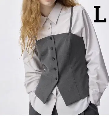 GU 프론트 버튼 뷔스티에 L