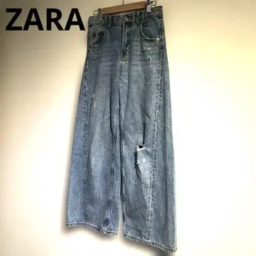 [ ZARA ] 라이트 블루 플레어 부츠컷 데님