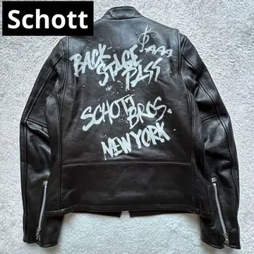 고품질 샷 BACKSTAGE PASS CAFE RACER 가죽 자켓