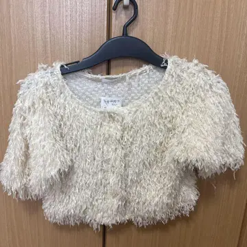 퍼 느낌 반팔 가디건