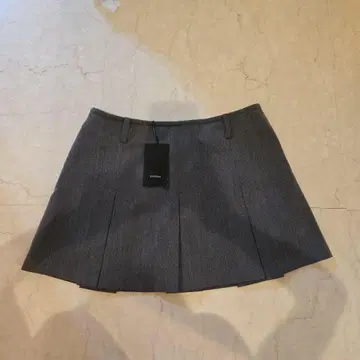 EMODA 그레이 플리츠 미니 스커트 M