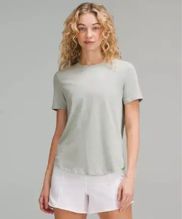 미사용 새상품! lululemon Love 크루넥 T셔츠 XS 그린