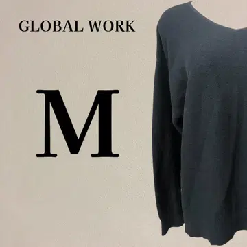 [ 새상품급 ] 글로벌 워크 GLOBAL WORK 니트 M 블랙