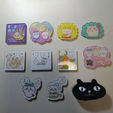 치이카와(먼작귀) 마그넷 10개, 검은 고양이 마그넷 1개