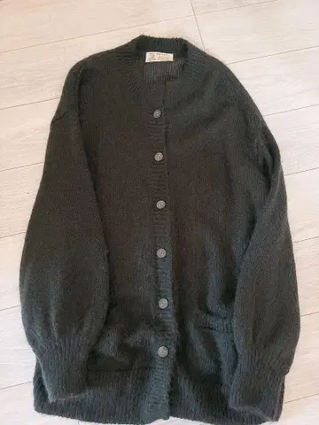 Katie FLUFFY LONG CARDIGAN black