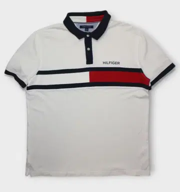 타미힐피거 HILFIGER 피케 셔츠 화이트 빅 L