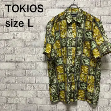 [ TOKIOS ] 반팔 셔츠 패턴 셔츠 L 사이즈 멋짐 쿨함