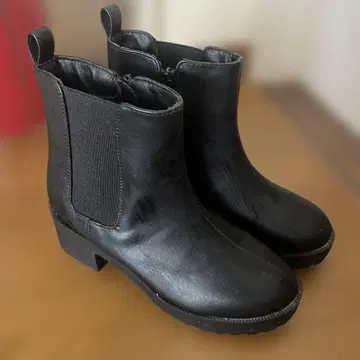 숏부츠 사이드 고어 부츠 블랙 23cm