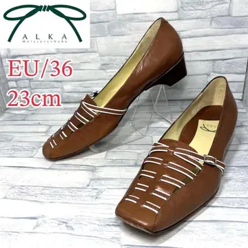 새상품급 ALKA 아르카 펌프스 이탈리아제 브라운 EU36/23cm