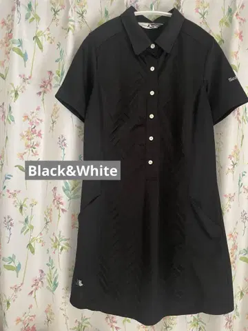 Black&White 블랙 헤링본 원피스 M