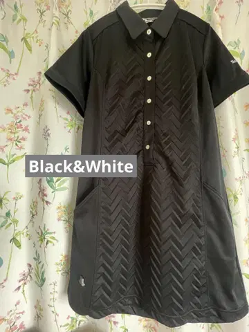 Black&White 블랙 헤링본 원피스 M