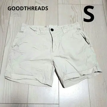 GOODTHREADS [ S ] 남성용 숏팬츠 치노 팬츠 베이지