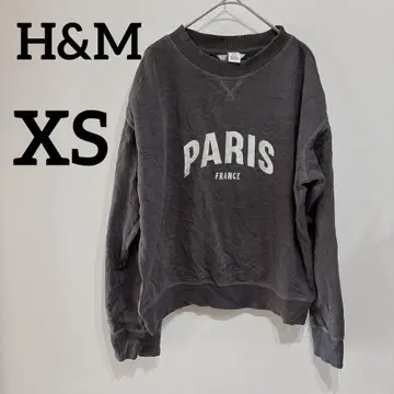 H&M [ XS ] PARIS FRANCE 트레이닝복 다크 그레이 로고