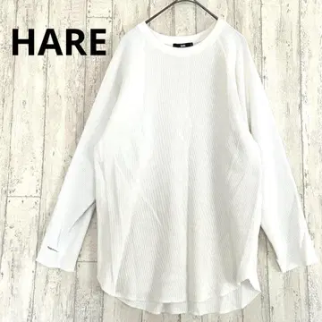 하레 HARE 와플 티셔츠 [ S ] 풀오버 썸홀 화이트