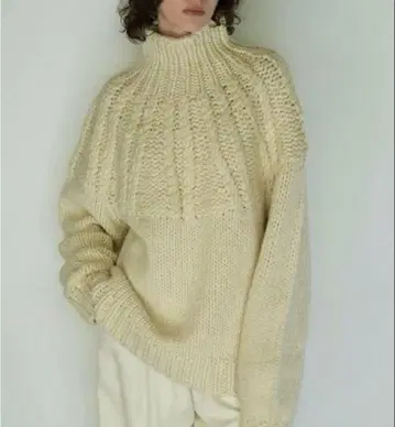 CLANE CHUNKY CABLE HAND KNIT TOP 23aw
