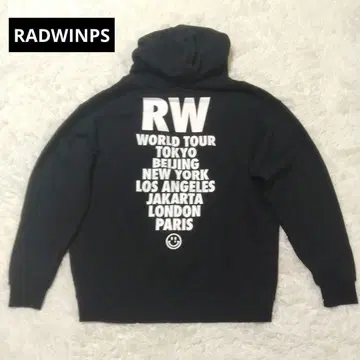 RADWINPS 월드 투어 후드티 백 프린트 속기모 겨울