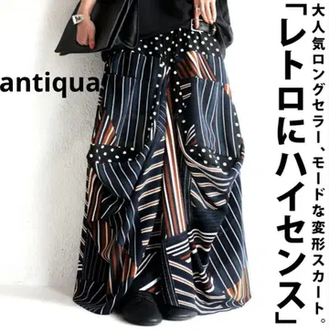 antiqua 레트로 패턴 스커트 도트