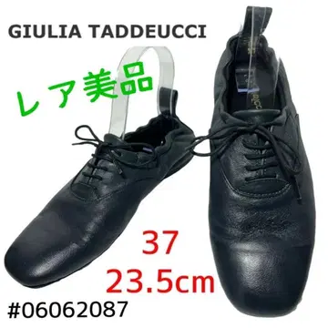 GIULIA TADDEUCCI 레이스업 가죽 플랫슈즈 37