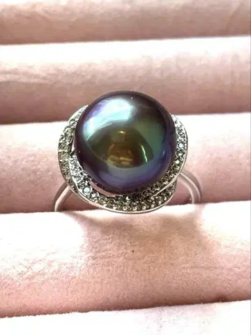 펄 실버 반지 12.3mm 펄