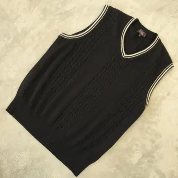 23구 SPORT 니트 베스트 V넥 블랙 남성용 골프웨어