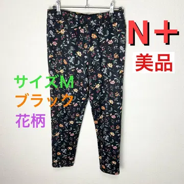 c514 새상품급 N+ 꽃무늬 블랙 스트레치 스키니 팬츠 사이즈 M
