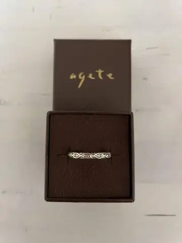 새상품급 아가트 agete 실버 다이아몬드 반지