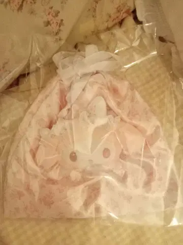 마이멜로디 화이트 딸기 티타임 봉제 인형 페이스 복조리 백