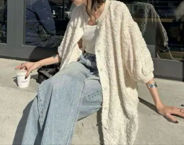 새상품급 CLANE FRINGE HALF SLEEVE CARDIGAN