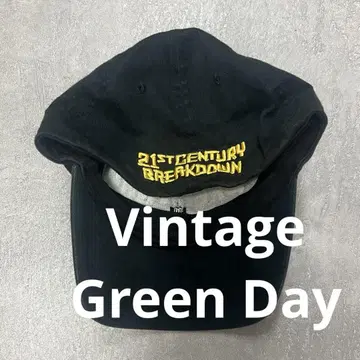 00년대 그린 데이 Green Day 빈티지 캡 구제 의류 밴딩 락 펑크