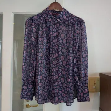 COMPTOIR DES COTONNIERS 꽃무늬 긴팔 블라우스 JP S