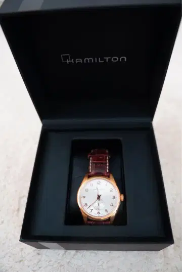 Hamilton 아날로그 시계 화이트/로즈 골드