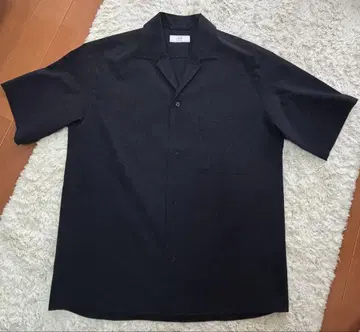 417 EDIFICE 반팔 오픈 카라 셔츠 네이비