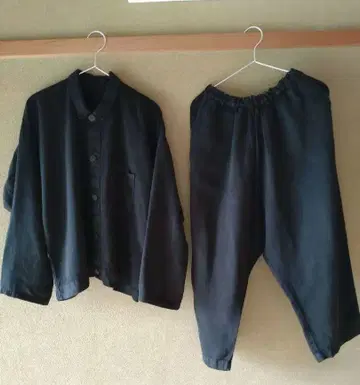 MITTAN 능직 린넨 플랫 블루종 능직 린넨 팬츠 2