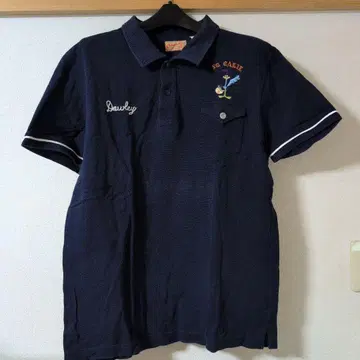 체스윅 피케 셔츠 L 사이즈 로드러너 네이비 양면 자수