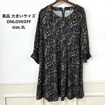 새상품급 빅 사이즈 ONLOVEOFF 플라워 원피스 15호