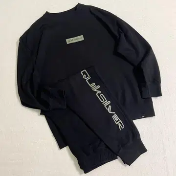 [QUIKSILVER 퀵실버] 맨투맨 상하의 블랙 M 사이즈