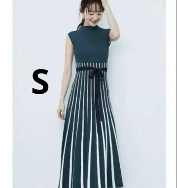 MERCURYDUO 그린 슬리브리스 니트 원피스 새상품급 S사이즈