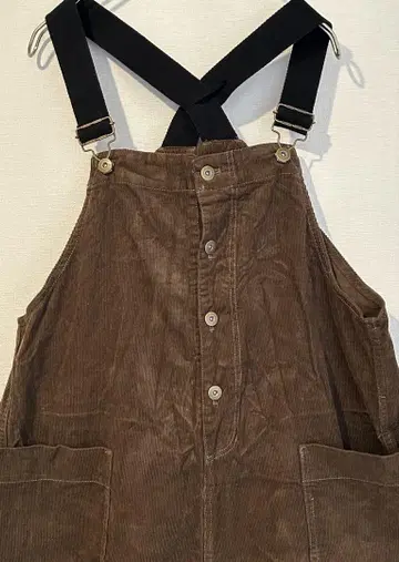 브라운 코듀로이 오버롤
