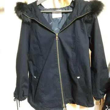 Rady 퍼 후드 블랙 모즈 코트