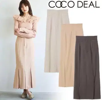 [ 새상품급 ] 하이웨스트 플리츠 디자인 머메이드 스커트 COCODEAL