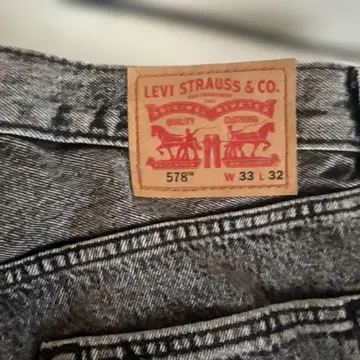 LEVI STRAUSS & CO. 578 그레이 데님 W33 L32