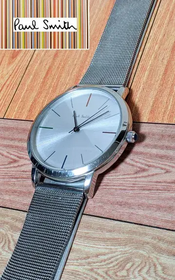 [ 폴 스미스 ] 쿼츠 손목시계/아날로그/컬러풀/메쉬/로고/새상품급