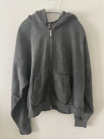 ZARA 워시 가공 지퍼 후드티 그레이 그레이쉬 즉시 완판 아이템