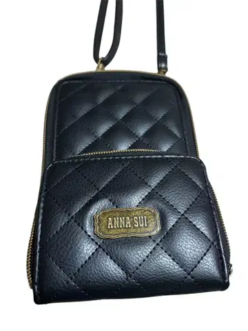 ANNA SUI 블랙 스마트폰 숄더백
