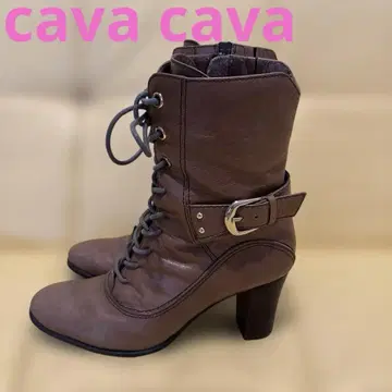 cava cava 소가죽 레이스업 부츠